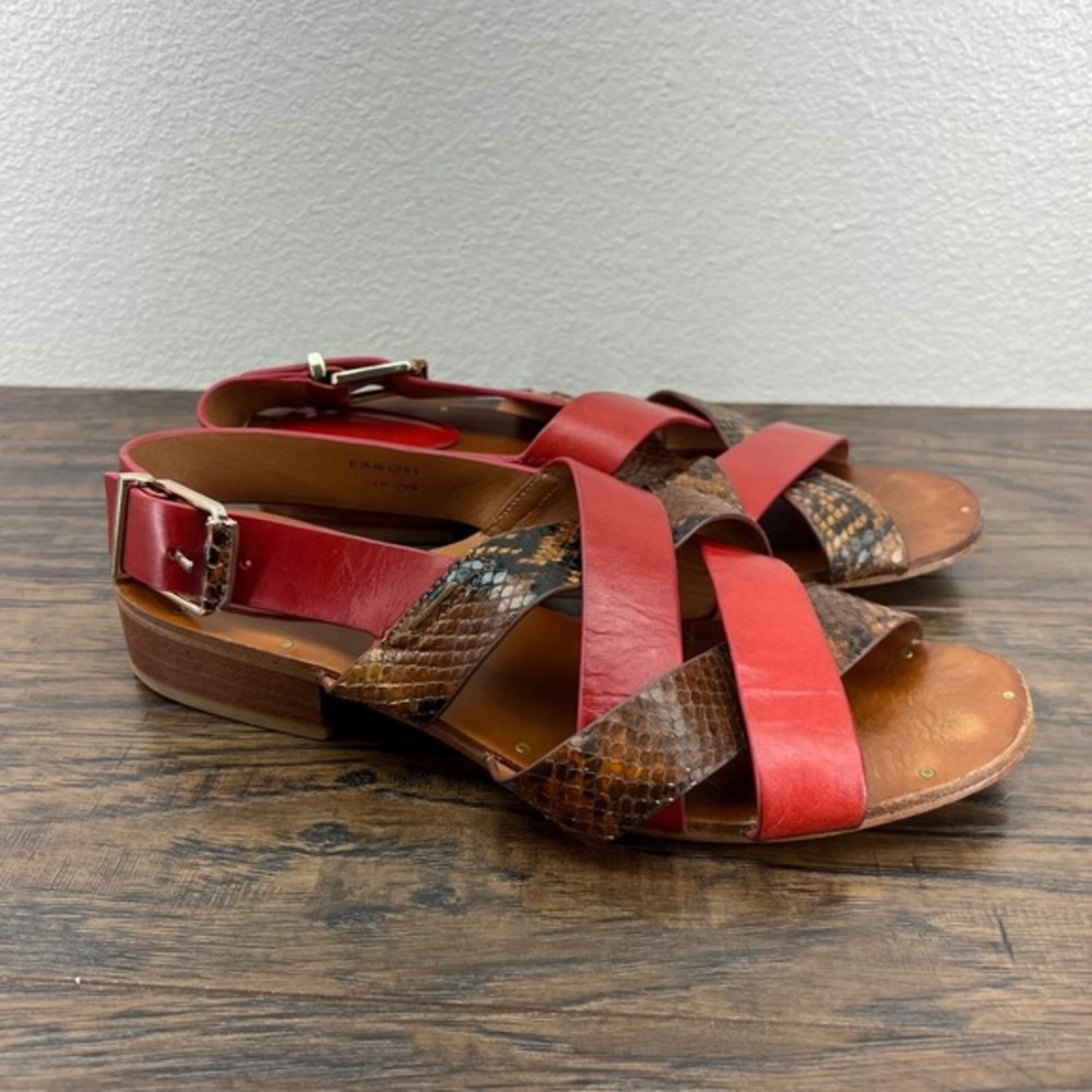 & other stories‎ Womens Sandals Size 9.5 EU 40 Leather Snake Embossed Sandals